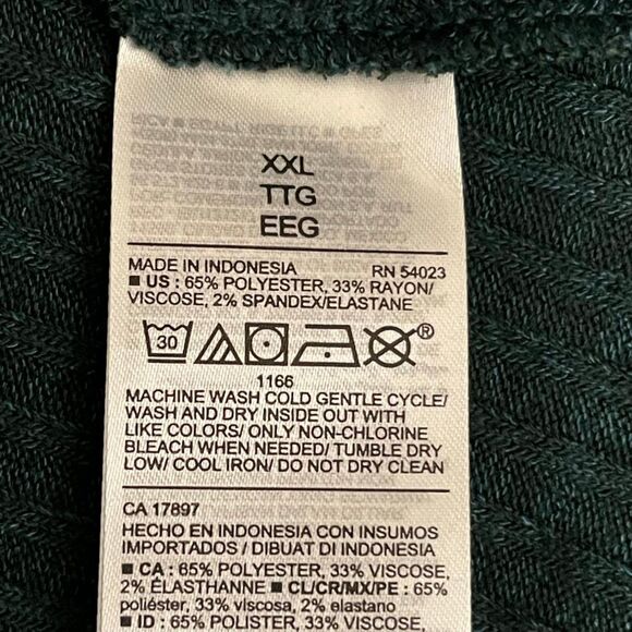 OLD NAVY Fit & Flare Rib-Knit Long-Sleeve Emerald Green Mini Dress, Size XXL - Picture 8 of 9